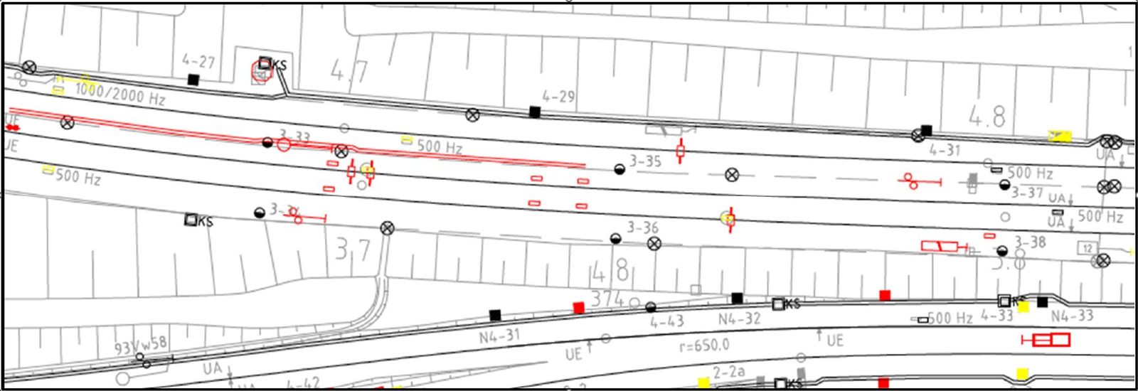 Visualization of rail and infrastructure data (example)